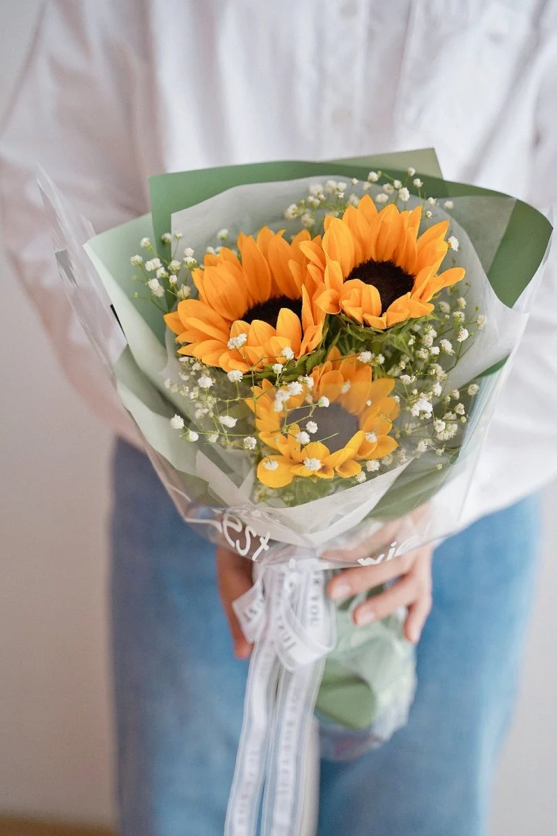 Sunflowers with Baby's Breath - Image 3